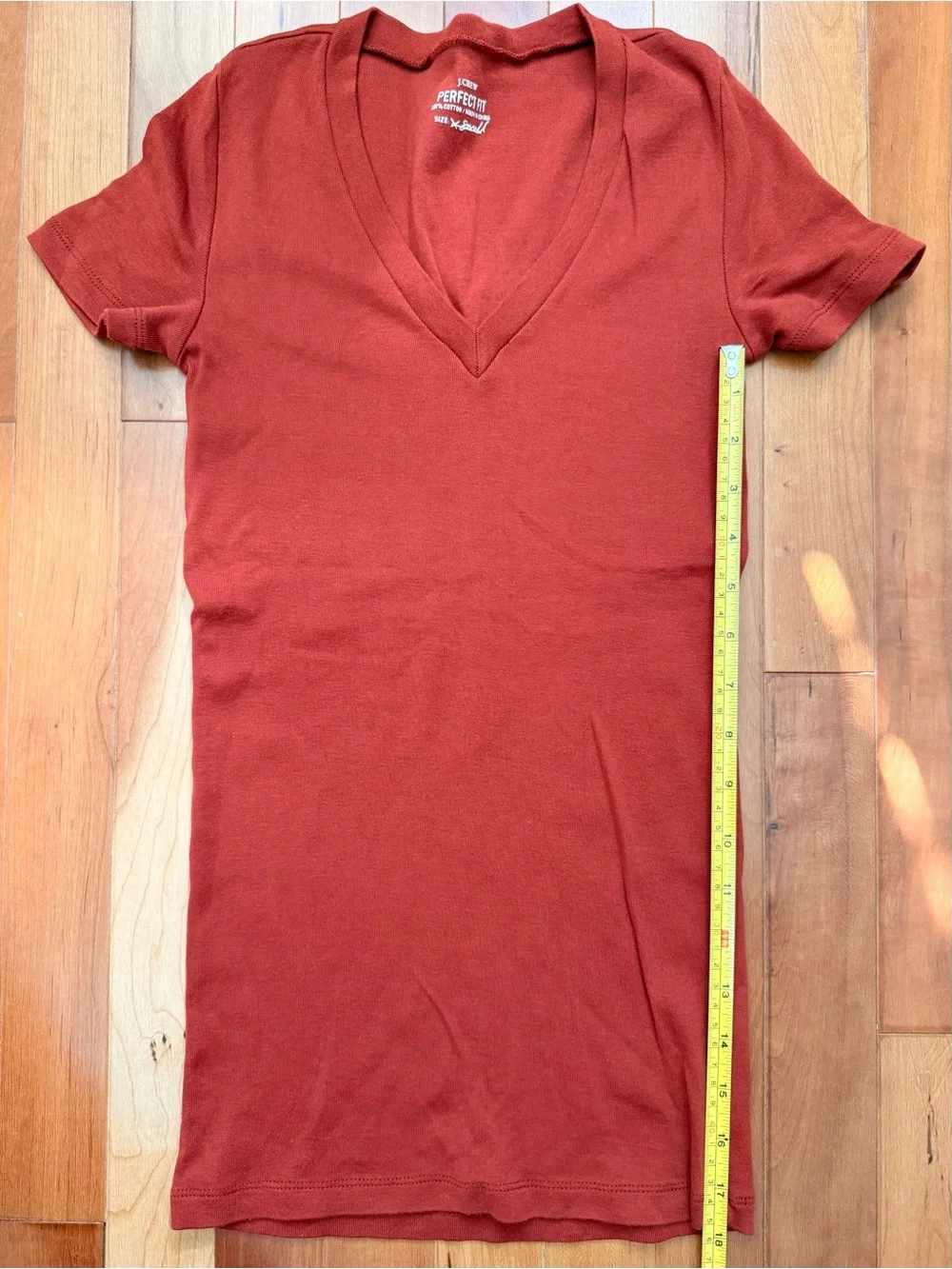 J. Crew Rust V-Neck Short Sleeve Tee